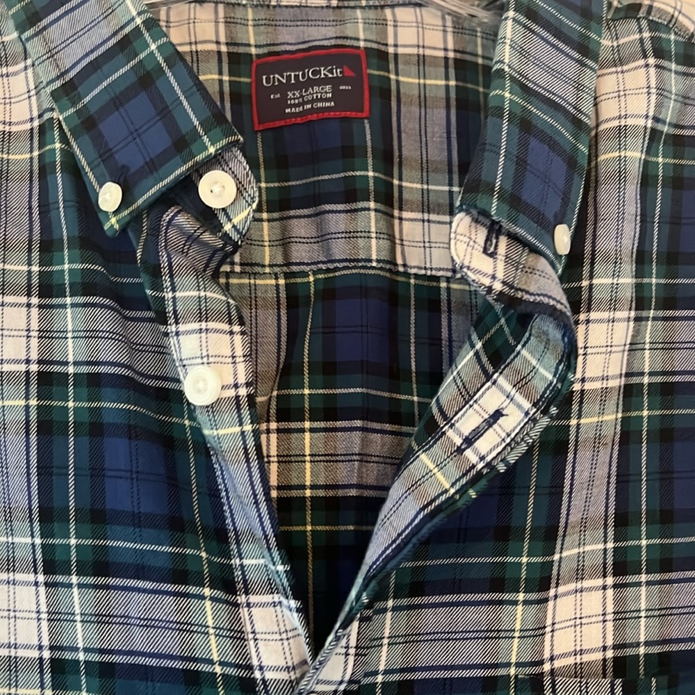 Untuckit Plaid Button Down Nwot - image 2